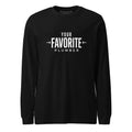 Black Your Favorite Plumber premium long sleeve tee by BrandYOU, front view