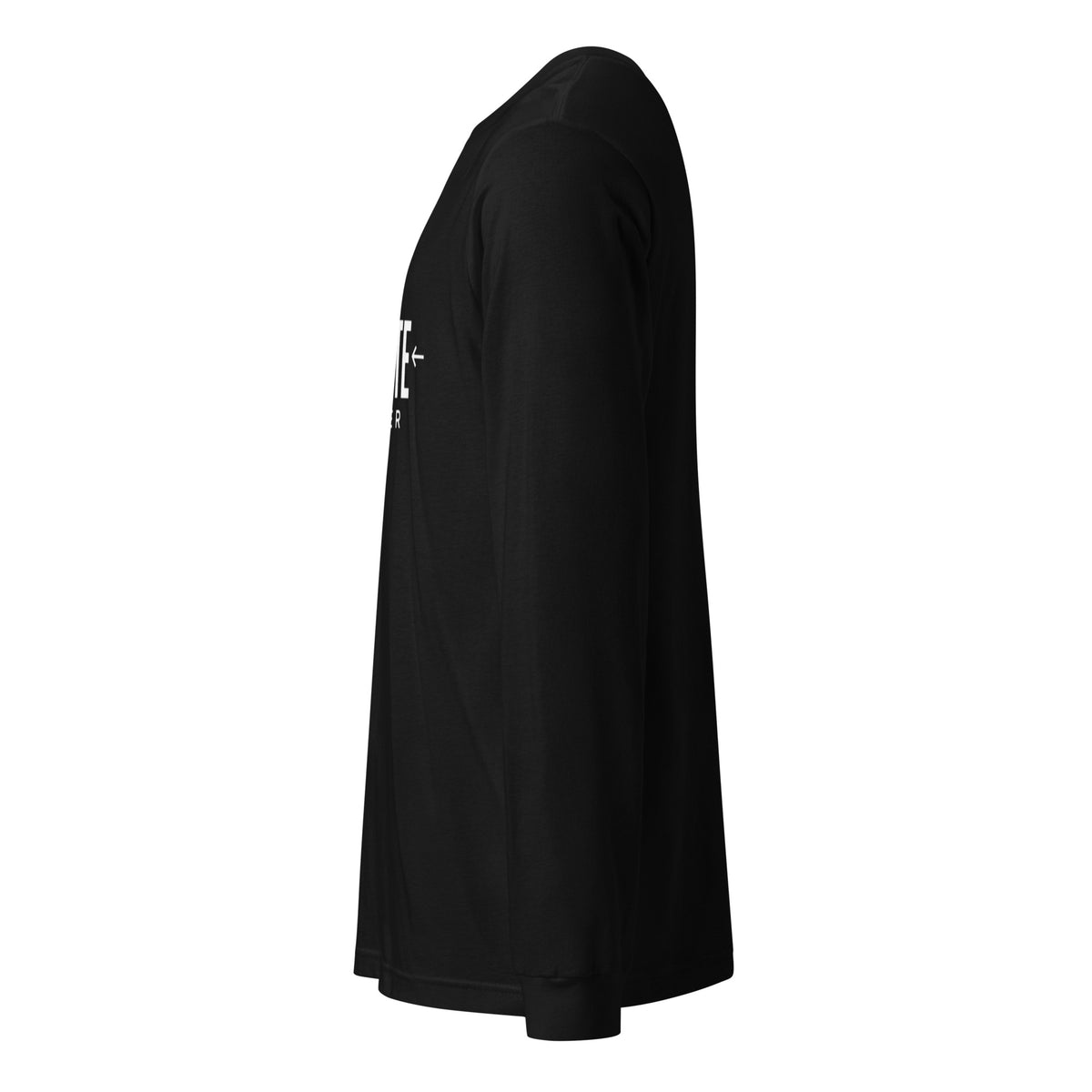 Black Your Favorite Plumber premium long sleeve tee by BrandYOU, side view