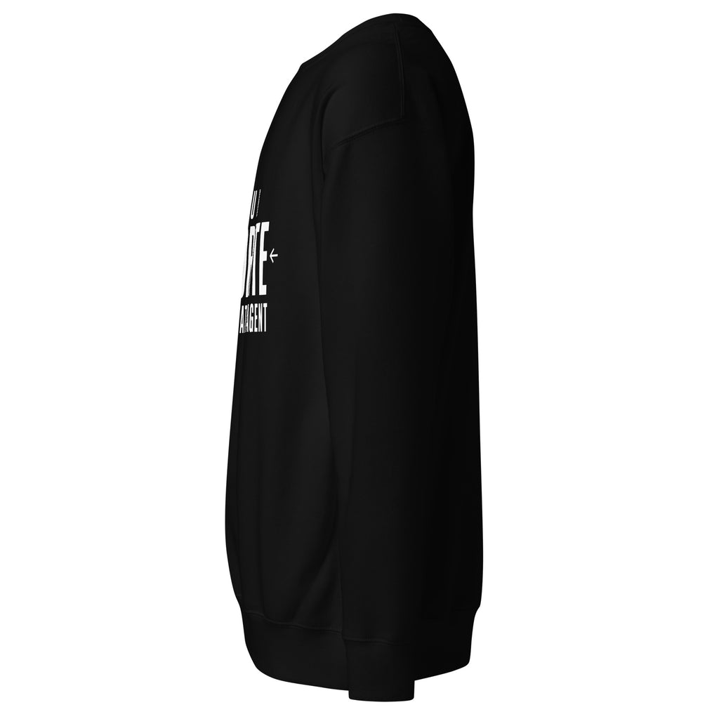 Your Favorite Real Estate Agent premium sweatshirt in black, left-side view by BrandYOU