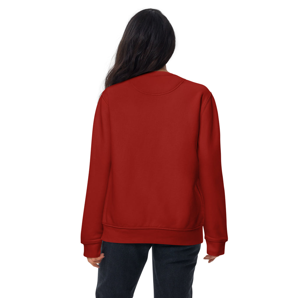 Your Favorite Real Estate Agent premium sweatshirt in cardinal, back view by BrandYOU