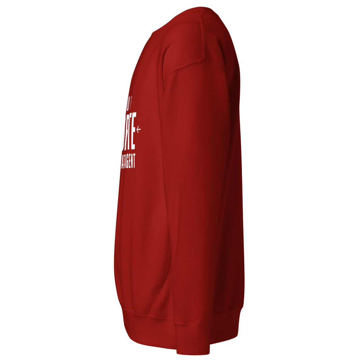 Your Favorite Real Estate Agent premium sweatshirt in cardinal, left-side view by BrandYOU